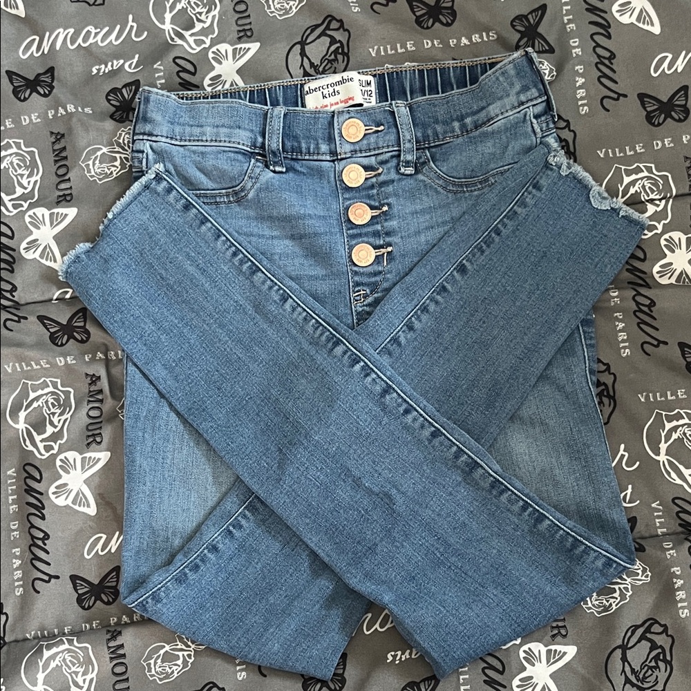 Abercrombie Kids High Rise Blue Jeans